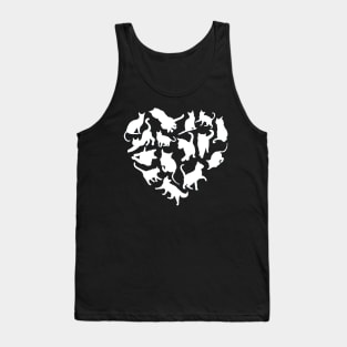 Heart full of cats Cute little cats in a heart adorable kitty Kittenlove Only cats in my heart Tank Top